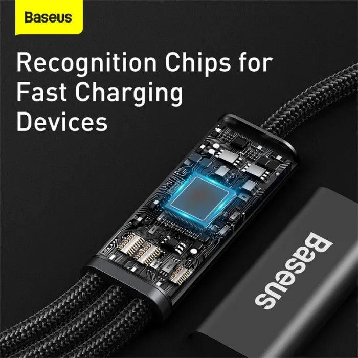 Baseus Rapid Series 3-in-1 Fast Charging Cable (Type-C to Micro USB, Lightning & USB-C) PD 20W
