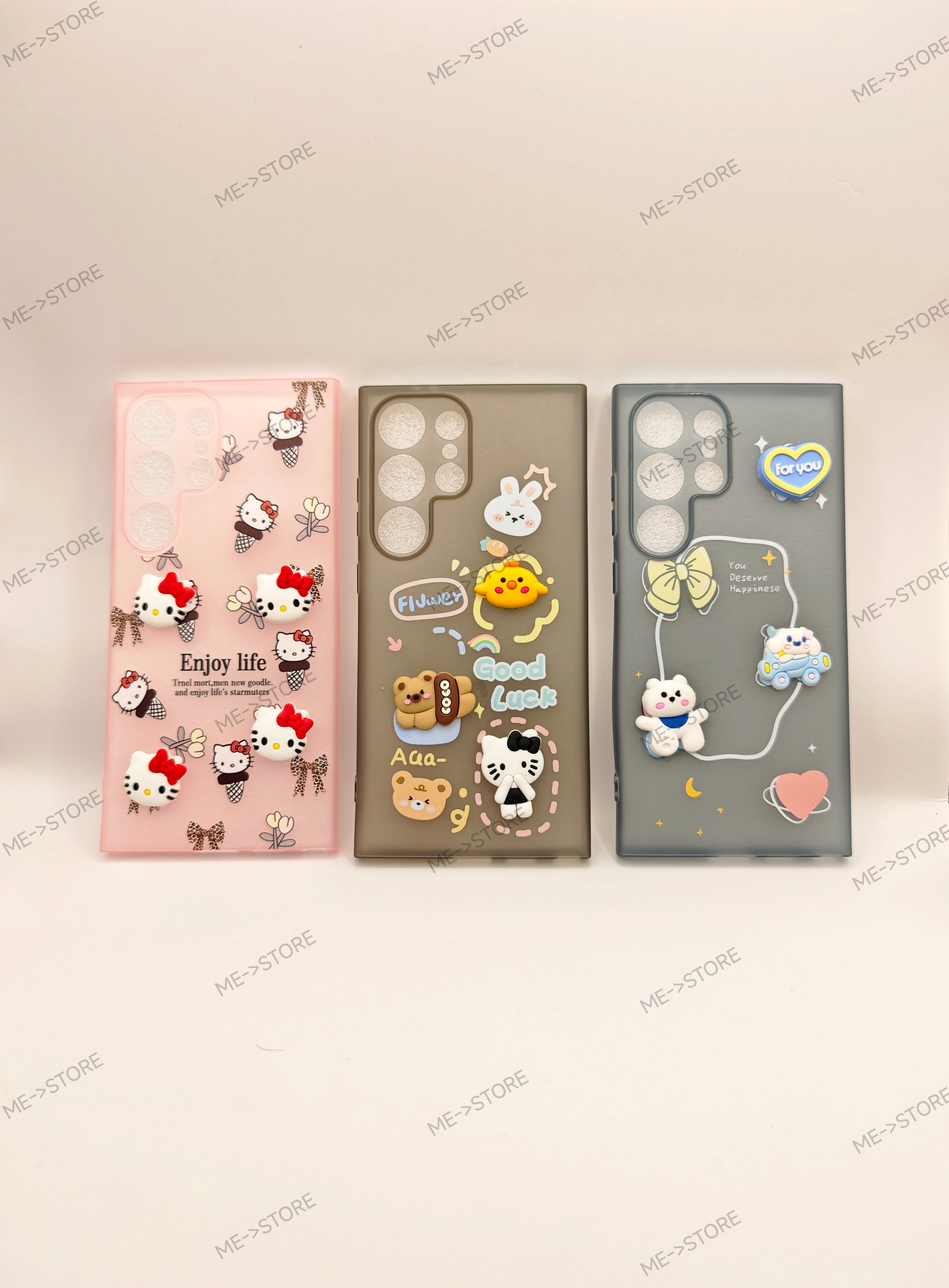 SAMSUNG S26U Cute 3D Cartoon Matte Shockproof Phone Case – Cute Characters, Bears & Dolls Design
