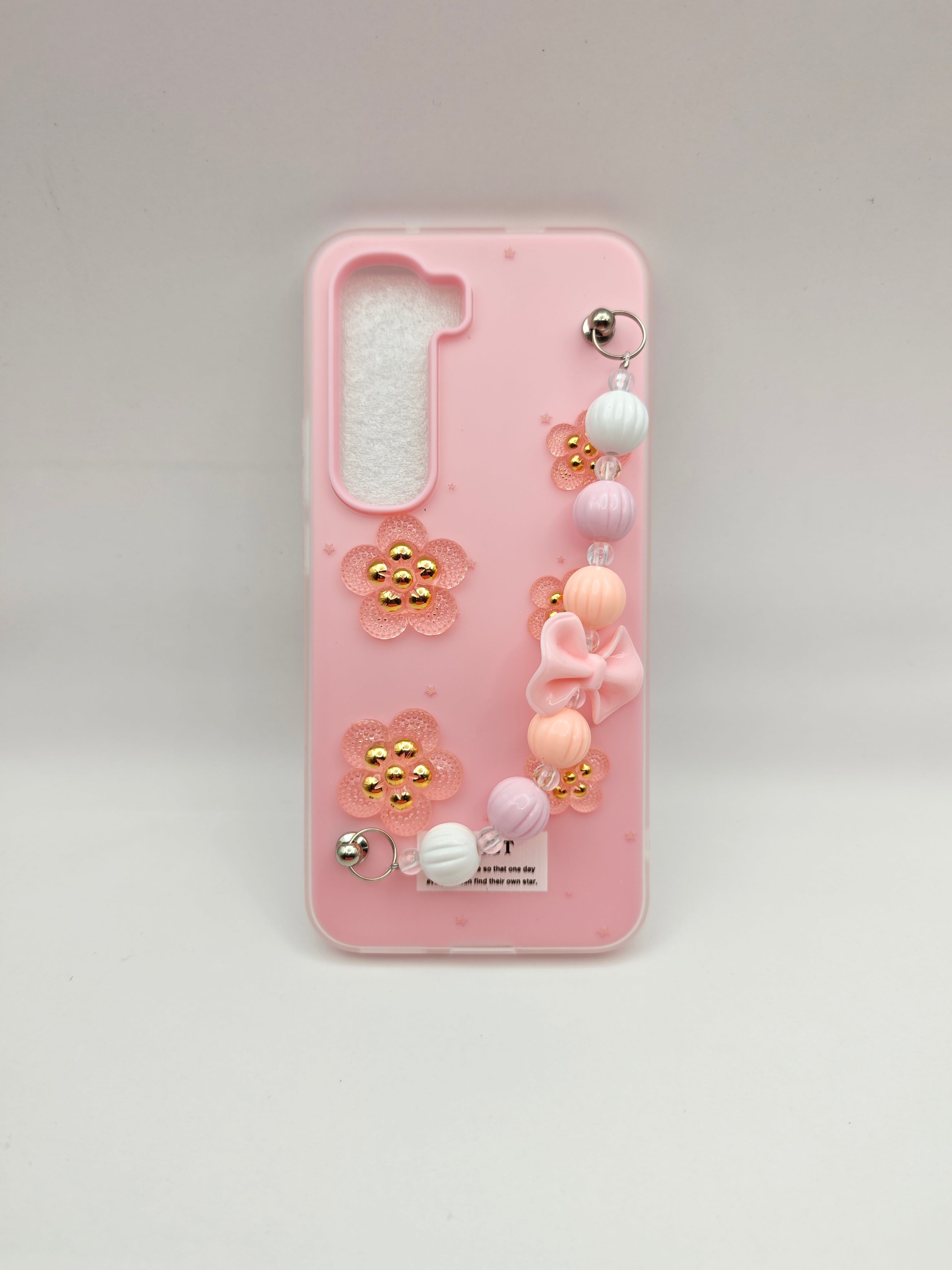 infinix hot 60 pro plus Cute 3D Floral Mobile Back Covers with Matching Beaded Bow Wrist Straps