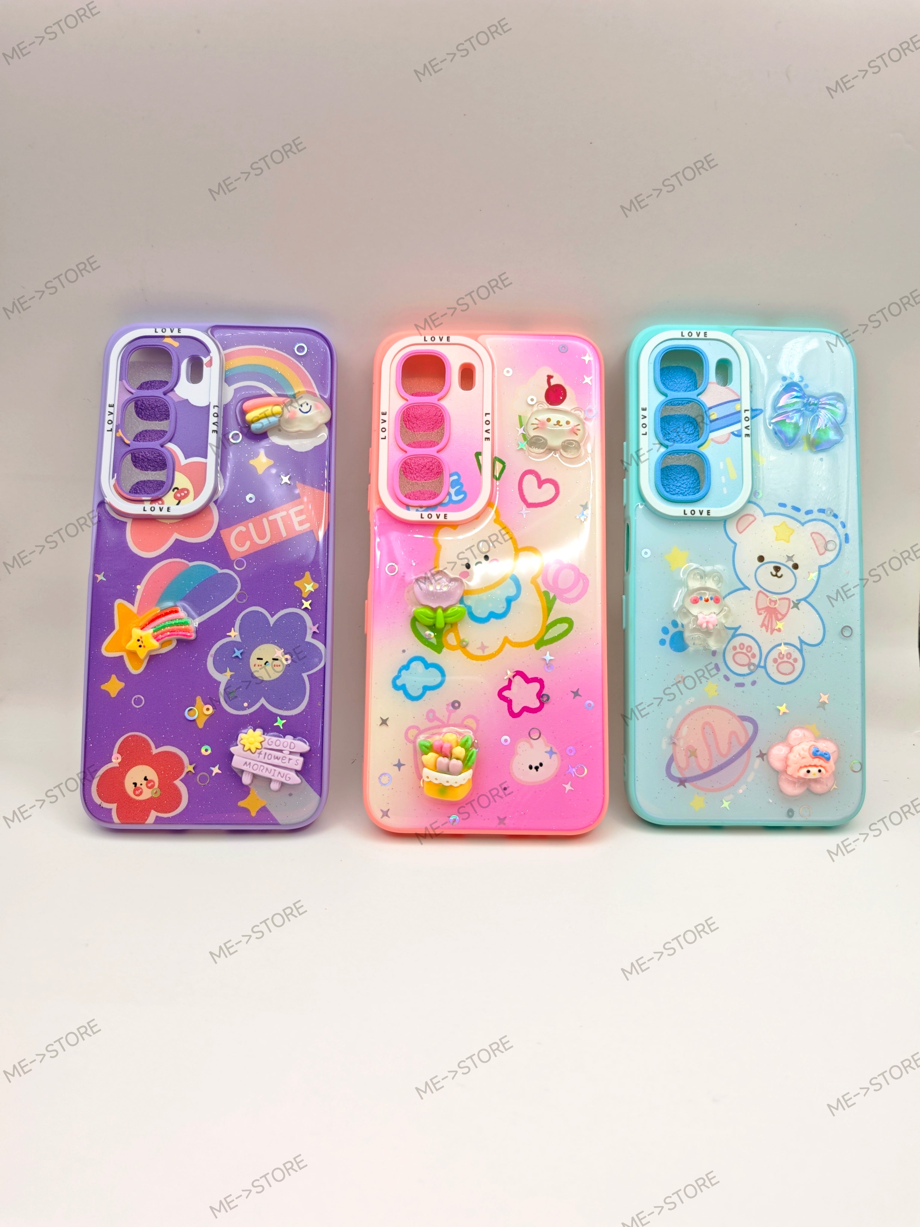 infinix hot 60i and hot 60 Pastel Dream 3D Kawaii Charm Phone Case