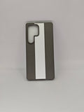 Premium Tri-Color Stripe Faux-Leather Matte Protective Case for Samsung Galaxy S25 Ultra