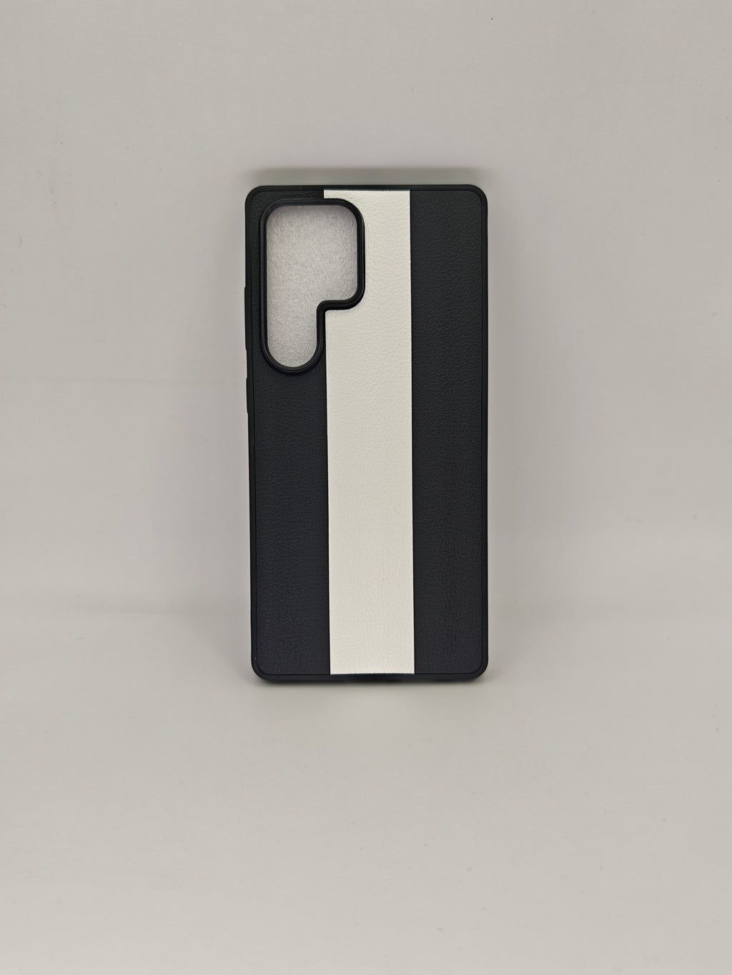 Premium Tri-Color Stripe Faux-Leather Matte Protective Case for Samsung Galaxy S25 Ultra