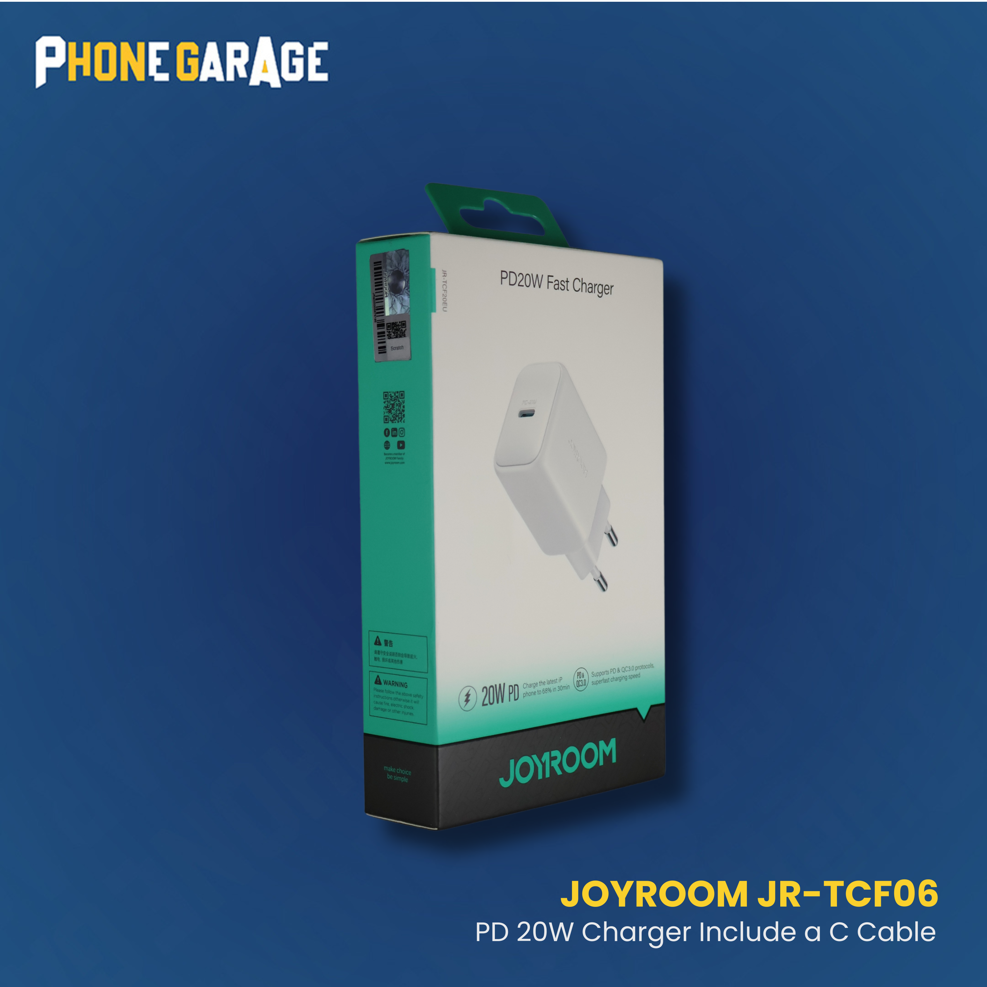 Joyroom JR-TCF11 is a 20W mini intelligent fast charger designed for modern smartphones and tablets