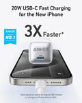 Anker 511 Nano Pro 20W USB-C Fast Charger with 6ft USB-C Cable (2-Pack Bundle) – Compact Power Adapter for iPhone, Samsung & More