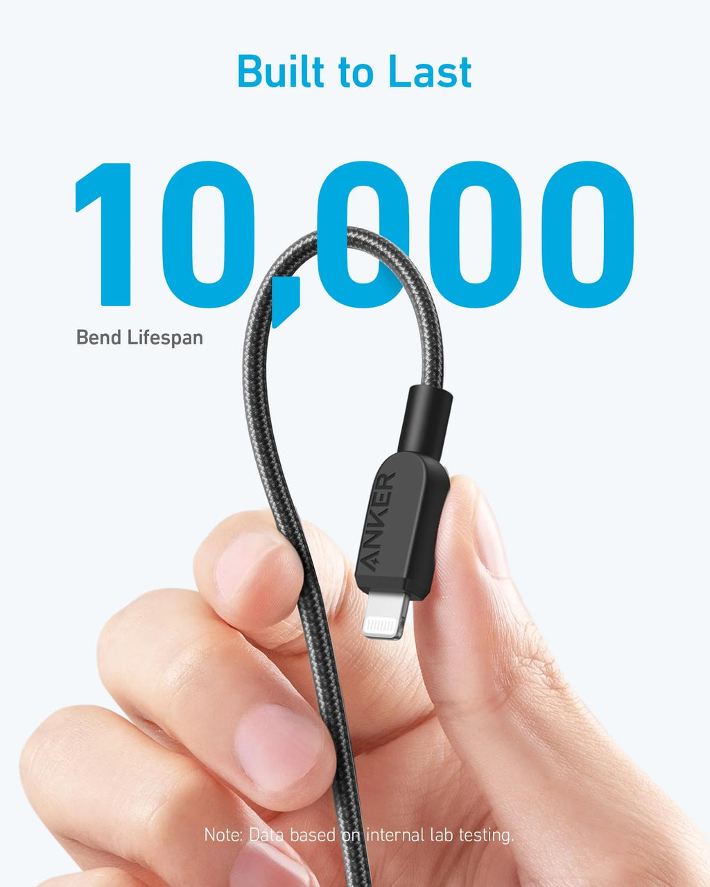 Anker 310 USB-C to Lightning Fast Charging Cable 3ft – Apple MFi Certified