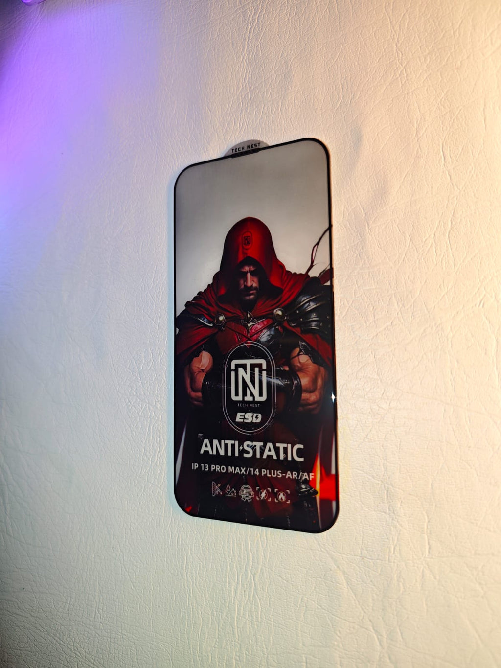 Tech Nest Anti-Static Screen Protector designed for the iPhone 13 Pro Max and iPhone 14 Plus.