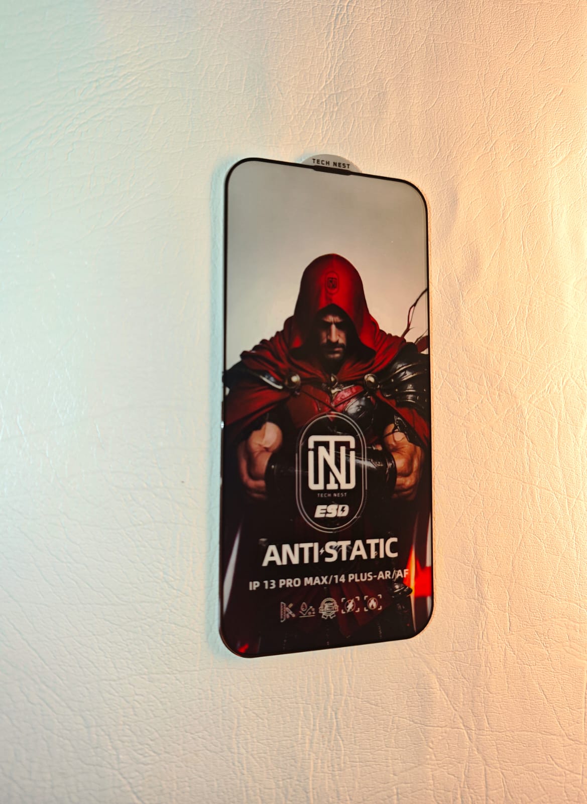 Tech Nest Anti-Static Screen Protector designed for the iPhone 13 Pro Max and iPhone 14 Plus.