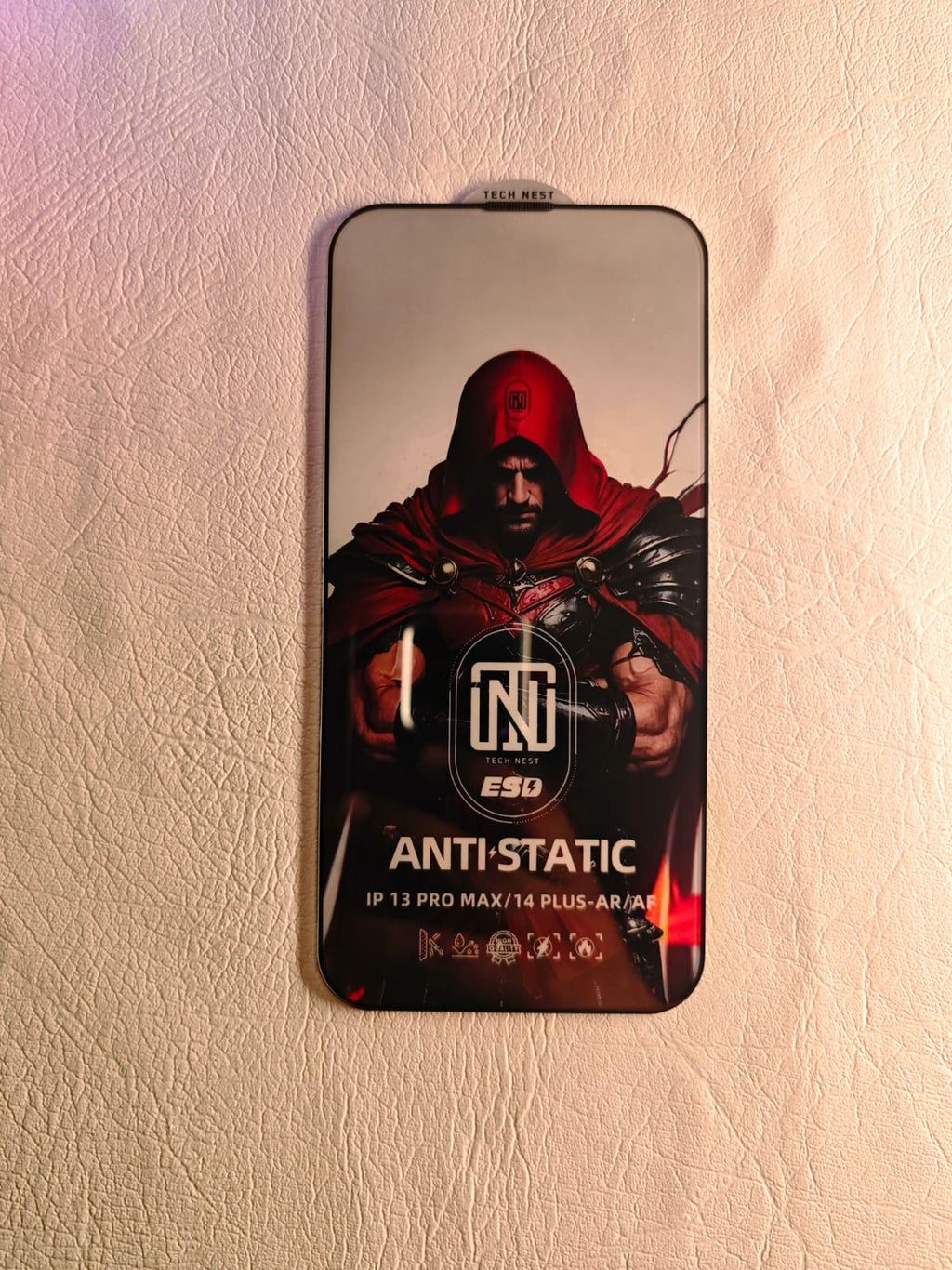 Tech Nest Anti-Static Screen Protector designed for the iPhone 13 Pro Max and iPhone 14 Plus.