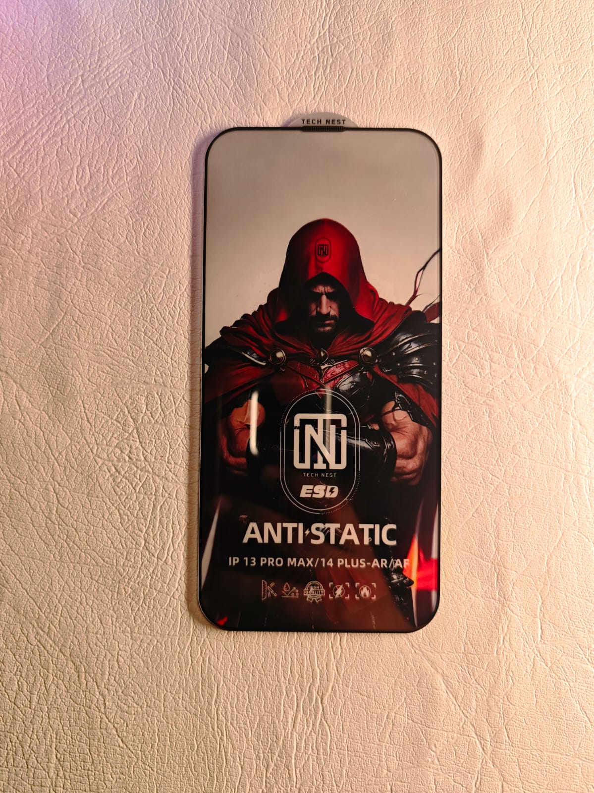 Tech Nest Anti-Static Screen Protector designed for the iPhone 13 Pro Max and iPhone 14 Plus.
