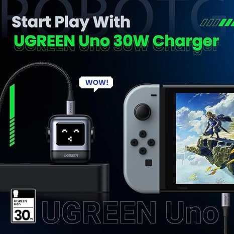 UGREEN Nexode RG 30W USB-C GaN Fast Charger (Model 15550) Compact Power Adapter