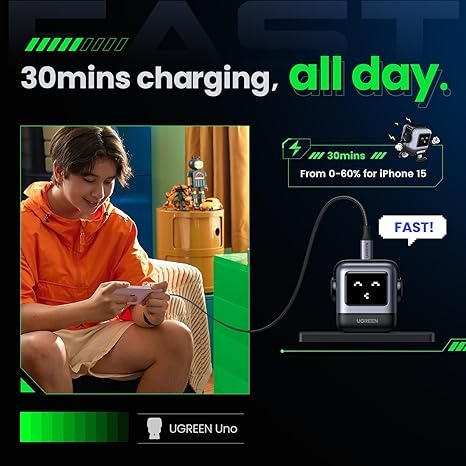 UGREEN Nexode RG 30W USB-C GaN Fast Charger (Model 15550) Compact Power Adapter